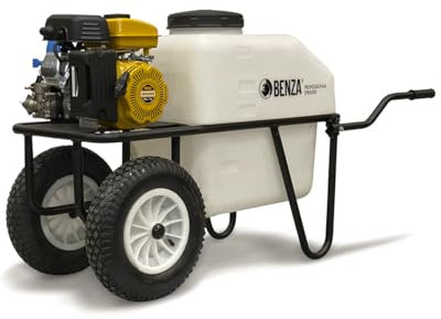 Pulverizador Benza BZS 2514 a Gasolina – 100L, Motor 4 Tiempos 2 HP, Bomba Comet 25 Bares, Manguera 10m y Pistola, Ideal para Jardinería y Agricultura