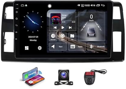 Autoradio stereo ZCRKEJI con schermo touch da 10 pollici per Toyota Previa XR50 3 2006-2019, Bluetooth 5.0, navigatore satellitare GPS, radio FM RDS DAB, 4G WiFi, comandi al volante DSP con Carplay, A