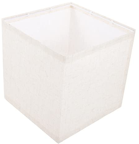 Artibetter Lampenschirm Robust und Formstabil Beige aus Stoff und Metall Eckig Schlichtes Modernes Lampenzubehör für Schlafzimmer und Hotel