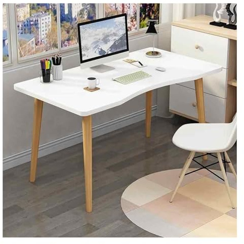 Escritorio Simple para Ordenador Mesa de Estudio de diseño ergonómico Amplio Escritorio para un fácil Almacenamiento Adecuado para salón Oficina Dormitorio(Blanco,120 * 60 * 73cm)