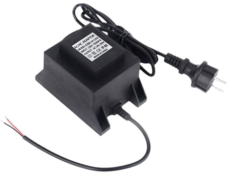 Transformador de 24V, Adaptador de Corriente IP68, Transformador LED de 24 V AC, Transformador LED AC 24V, Fuente de alimentación LED de 24 V para iluminación LED y bombas de estanque