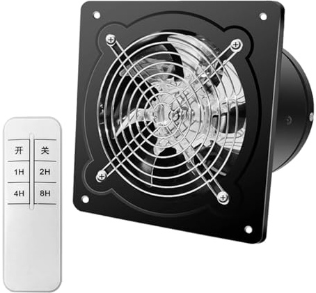 VCYEX Bathroom Extractor Fan-Kitchen Ventilation Fan With Timer Remote Control And Check Valve，Wall-mounted Extraction Fan，for Bathrooms Kitchen，Toilets, Basements, And Garages