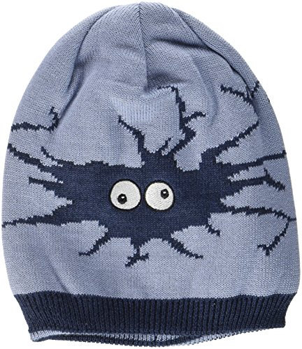 maximo Baby Jungen Beanie Augen, Wendemützen Mütze, Mehrfarbig (Denim/Navy 4048), 49/51