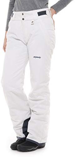 SkiGear isolerade snöbyxor för kvinnor, Vitt, XL / 31L