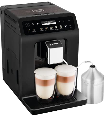 Krups Evidence Plus Machine à café automatique avec broyeur à grains Machine à café Noir métallisé
