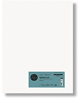 MUSA Carta per Acquerello in Cotone 100% - 300 gr - 56 x 76 cm - Grana Ruvida Grossa - Confezione con 3 Fogli