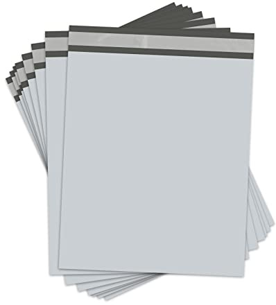 OausTect White Poly Mailers 10X13 inches,100 Pack Shipping Bags with Strong Self-sealing Adhesive Waterproof and Tear Proof for Clothing,Books