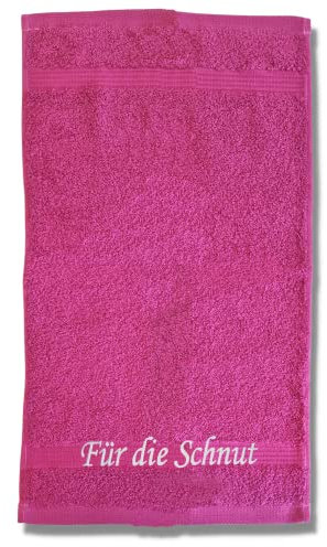 Bentini Gästehandtücher mit Namen Bestickt | 30 x 50 cm | 550g/m² | Individuell Personalisiert | Geschenkidee (cyclam)