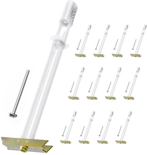 Drywall Anchor with Included Bolts for 3/16”-24, Heavy Duty Hollow Drywall Anchors for TV Mounting Kit, Strong Hollow Wall Anchors Holds up to 240lbs Each in 1/2” Drywall, 12 Packs