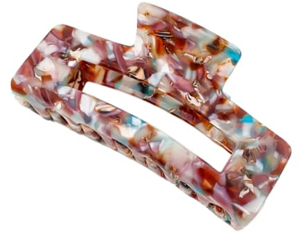 Wambere 1 Stück Damen Haarklammern Groß Acetat Haarklauenclip Haarspangen für Dickes Haar Rutschfestes Haar Jaw Clips Kopfbedeckung Haarschmuck Haarstyling Zubehör für Frauen Mädchen,Braun B