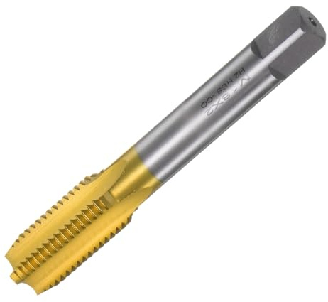 QUARKZMAN Maschi per Filettare Metrica M16 x 2 H2 Rivestimento in Titanio M35 Acciaio ad Alta Velocità Flauto Dritto Fresatrice Filettatura Maschiatrice Utensile Riparazione