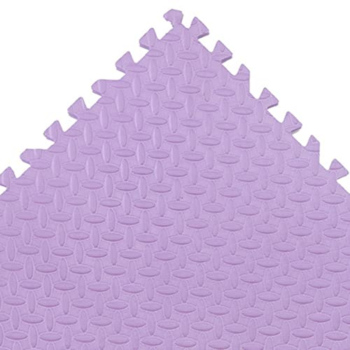 24 Stück Ineinander Greifende Teppichfliesen, Verdickte Schaumstoff-Puzzlematte, Bodenschutz, Für Zuhause Und Spielzimmer, 12 Und 24 Zoll, Mit Rand (Größe: 24 X 24 Zoll, Farbe: Marineblau) (Lila 12 X