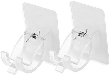 DECHOUS 2satz Selbstklebende Vorhangstangenhalterung Nagelfreie Einstellbare Halter Für Vorhänge Und Duschvorhänge Transparent Installieren Für Oberflächen