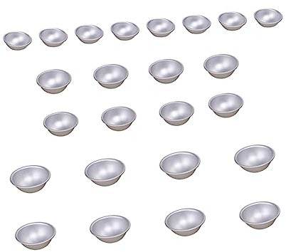 DOITOOL 24 Stück Halbrunde Badesalzform Selbstgemacht Badebomben Formen Aus Aluminium Einfaches Entfernen Qualität Badezusatz Kugelform Für Entspannung