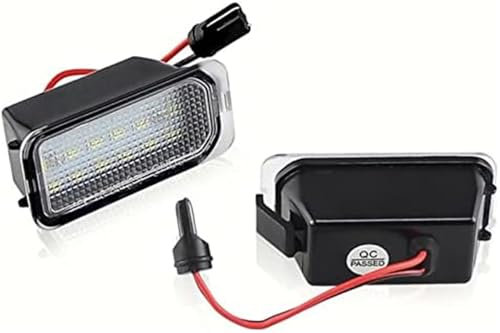 Vuzmode 2PCS LIGHT License Plate Light, for Jaguar, XF X250 XJ X351 Auto Rear Number Plate Lamps Car Styling Replacement White Car Plate Illumination