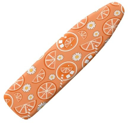 BüGelbrettbezug 120x40 Orangensaft üBerzug BüGelbrett FüR DampfbüGeleisen,Mit Hitze- Und Dampfreflektion FüR Schnelleres BüGeln,Mit Elastischem Gummizug