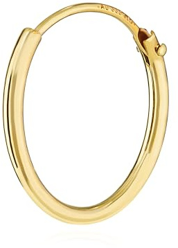 NKlaus Einzel Ohrring ECHT GOLD 333 - HERREN Creole Echtgold - Ohrschmuck Ohrhänger für Männer - 8 Karat