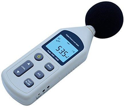 Cgoldenwall 30 ~ 130dB Digital fonometro rumore tester decibel Meter Recoder adatto per fabbriche/Ofices/strade/famiglie/audio
