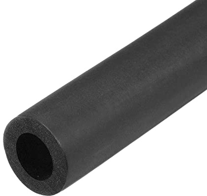 sourcing map 1m Rohrisolierung Schaumstoff, Durchmesser 18mm Isolierstärke 6mm Heizungsrohr Verkleidung für Fitnessgeräte, Rohre, Handhaben (Schwarz)