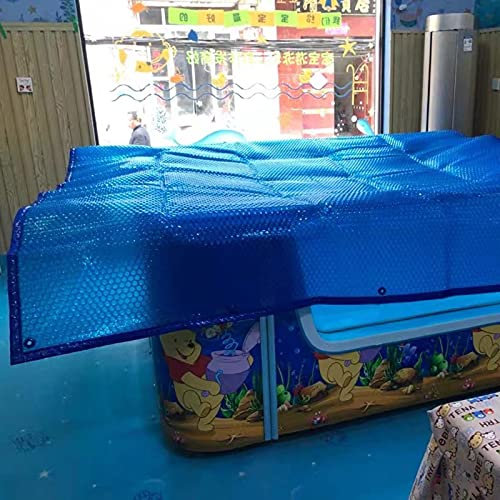 Bâches Bulles Piscine Solaires Bain À Remous D'été / Couverture De Piscine Robuste, Rectangle Couverture Chauffante À Bulles Solaire Avec Œillets, pour Piscines Hors Sol/ Piscines À Cadre/Piscines Gon