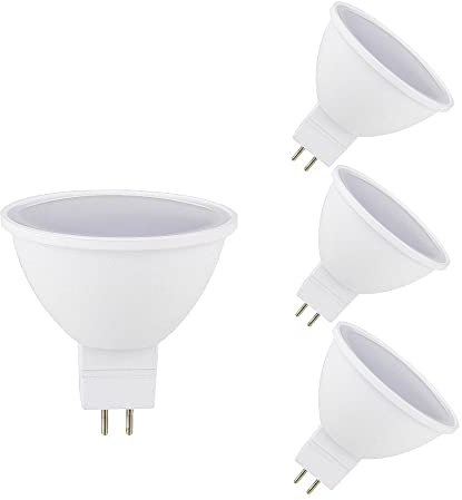 OUKAIDE Set di 4 lampadine LED MR16 GU5.3 7 W bianco freddo 6000 K MR16 proiettore 70 W equivalente, riflettore faretto LED GU5.3 MR16 700LM AC 85-265 V non dimmerabile