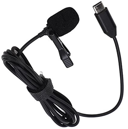 Lavalier-Ansteckmikrofon, Professionelles Kabelgebundenes -Typ-C-Audio-Video-Aufnahmemikrofon, Ansteckmikrofon, füR Insta360 ONE R, füR Interviews, Videokonferenzen, Podcasts