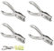 Vasemele 4 Pezzi Bucatrice 1 Foro Perforatrice Singola a 1 Foro in Metallo Perforatrice Palmare Perforatrice di Carta Metallica Pinza Perforatore a Pinza Punzonatore Carta Perforatore Foro Singolo