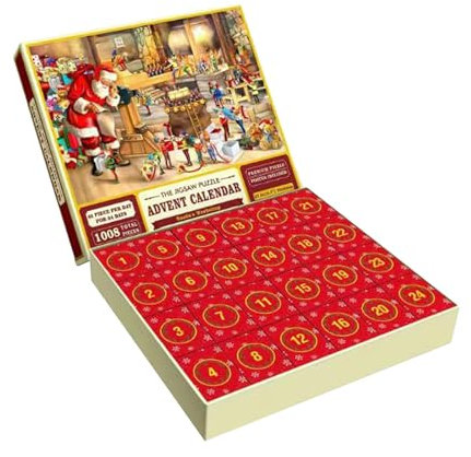 Oshhni Adventskalender 2023 Puzzle 24 Boxen Puzzles 1008 Teile Puzzle für Teenager Familienspiel, Stil A