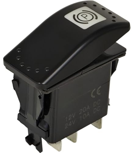 XYZIL Interrupteur à bascule de frein de stationnement 4 broches ON-OFF 142-9320 compatible avec Caterpillar Cat Skid Steer Loader 216 216B 246 257 262 246B 247 247B 247B3 252 252B 252B3 257 259B3