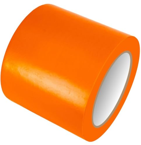 GTSE - Cinta para marcar suelos naranja 100 mm x 33 m 1 Rollo | Ideal para pistas de baile, gimnasios y eventos - Fuerte adhesión y fácil de retirar
