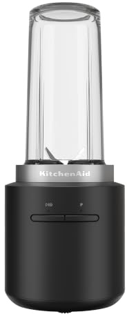KitchenAid Kabelloser Personal Blender - Go Cordless - 473 ml BPA-freier Becher - Pulse-Taste - Edelstahlklingen - Ohne Akku - Schwarz