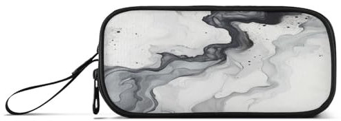 Tuschemalerei Weißer Marmor Federmäppchen Federtaschen Mäppchen Schlamperbox Tasche für Jungen Mädchen Schüler