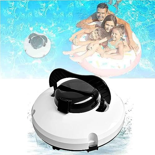 Nettoyeur de Piscine, Nettoyeur de Piscine Automatique sans Fil, aspirateur Robot, Aspiration puissante Pendant 120 Minutes, Robot Nettoyeur de Piscine avec indicateur LED pour pis
