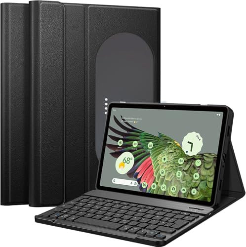 Wineecy Tastatur Hülle für Google Pixel Tablet 11 Zoll 2023, Slim Schutzhülle mit Magnetisch Abnehmbare Kabellose Deutsches QWERTZ Tastatur (Pixel Tablet 11 2023)