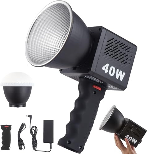 M60 LED Video Light with Softbox, Protable Mini COB LED, Two-Tone, 2500-8500K, CRI≥95TLCI≥97, Built-in, 3400mAh, Photo Studio Lights with 3400mAh Battery, Fill Lighting