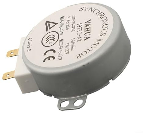 URPIZY Mikrowellen-Synchronmotor 49TYZ-A2, 4 W, Wechselstrom, 220–240 V, 5–6 U/min, Synchronmotor, Spindel, Drehtellermotor, einfache Installation (1 Stück)