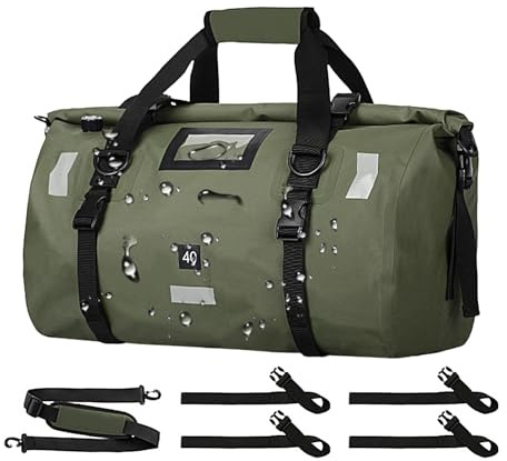 Motorrad-Trockentasche, wasserdichte Reisetasche - 40L Trockenrucksack Motorrad-Hecktasche,Satteltaschen, robuste, trockene Seesäcke, trockene Seesäcke zum Schwimmen, Camping, Reisen, Fitnessstudio