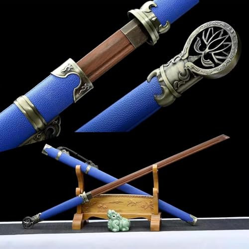 ZHAOMEI Handgefertigtes Trainings-Bokken, hölzernes Samurai-Katana-Schwert, mit japanischer Katana-Scheide, für Anime-Cosplay-Requisiten, Iaido-Requisite, Geburtstags Männer-105CM