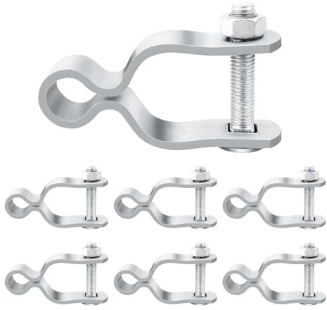 6 Stück Maschendrahtzaun-Torscharniere, Maschendrahtzaun, Kettenglied-Zaunteile, Torscharniere für Metalltore, Zauntor-Hardware (3,5 cm)
