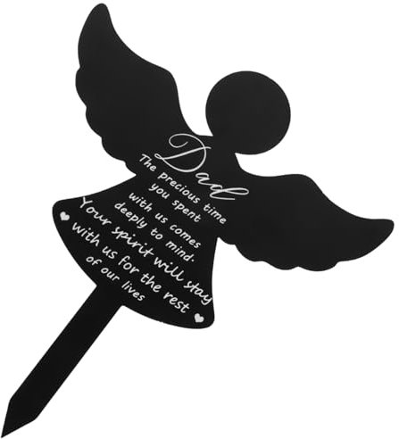 BESPORTBLE Adorno Cementerio Ángel Acrílico Decoración Tumba Marcador Conmemorativo