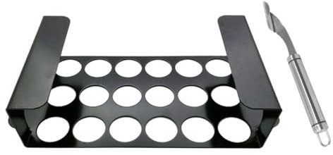 Toyvian Rejilla para Asar de Acero Inoxidable 1 Juego, Plata, 18 Orificios