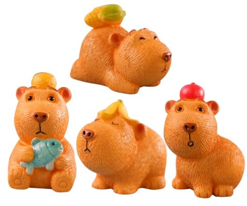 VINTORKY Figurines Décoratives de Bureau en Résine, Lot de 4, Style Mignon