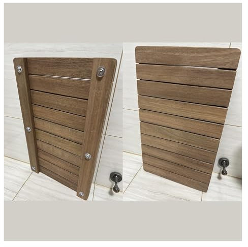 Caillebotis de Douche Bois, Tapis de Spa de Luxe, Tapis de bain en bois, tapis de douche avec patins antidérapants, plateforme décorative for baignoire, planche d'épissure en lattes de bois(100 x 100
