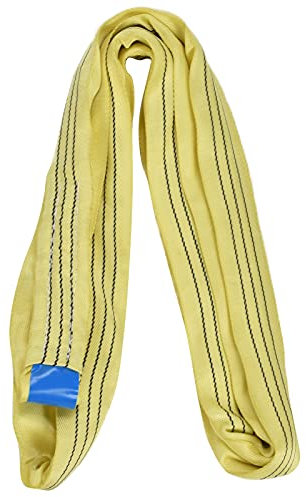 Sollevamento Cinghia Imbracatura 3t Giallo Topio Rotondo Imbracatura, Cinghia di Sollevamento Morbido, Ampiamente Utilizzato nel Trasporto (2m)