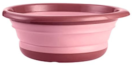 XUQEAYWD Bacino pieghevole, 26 x 17 cm, bacino retrattile, sigillo retrattile, rotonda pieghevole, leggera e portatile, per bagno, cucina, campeggio, per lavare le verdure, indumenti