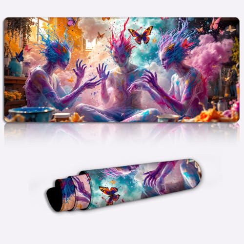 creativity transcends reality Printed PC Laptop Computer Mouse Mat Pad Non-Slip Rubber Base Pad Office Home Novelty Printed Desk Accessory Large Laptop Desktop Printed Art Ergonomic 600 * 350 * 4mm
