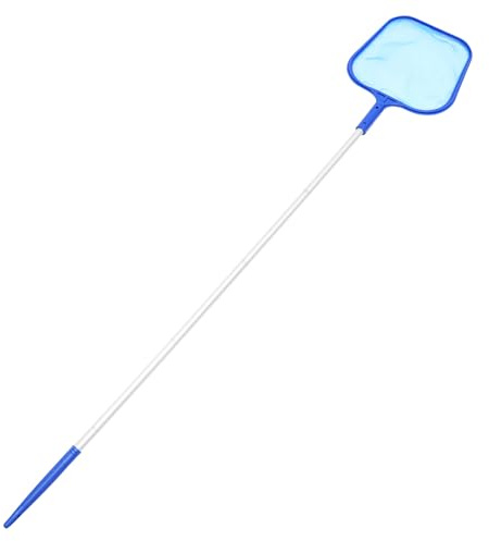 WRITWAA Épuisette de Piscine Portable 5 Sections Manche en Aluminium Filet Fin pour Bassin et Étang Outil Léger pour Nettoyage Feuilles et Débris Adapté Nettoyage de Piscine et