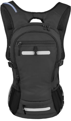 DEVONWIDE 20L Hydration Backpack with 3L Water Bladder Water Backpack for Hiking Hydration Pack Insulated Daypack for Commuting Black