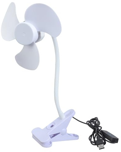AMISENK Ventilateur de table à col de cygne réglable avec câble USB de 167 cm et base à clip pour économiser de l'espace pour la maison, le bureau, la pince de refroidissement pour accessoires