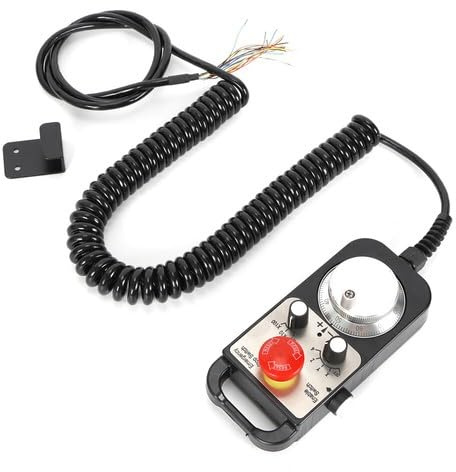Generatore di impulsi universale a 4 assi MPG rimorchio volante con spegnimento di emergenza, volantino elettronico per fresatrice CNC